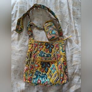 Vera Bradley Provencal Crossbody & Matching Wristlet